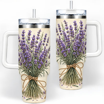 Lavender Bouquet 40oz Tumbler, Drinkware for Lavender Lovers