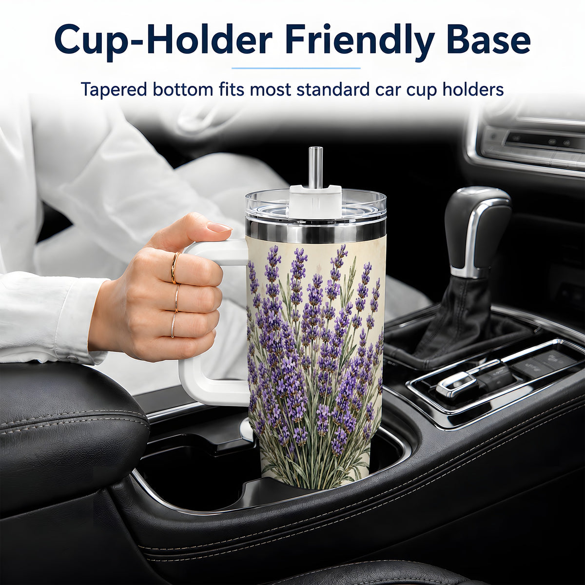 Lavender Bouquet 40oz Tumbler, Drinkware for Lavender Lovers