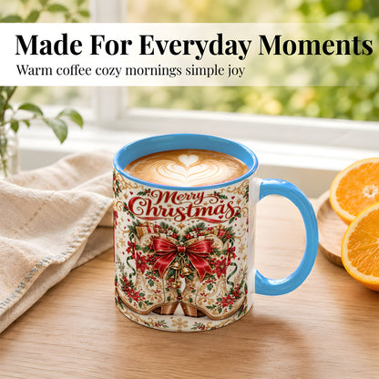 #pl[11oz|Blue] Western Holiday Coffee Mug, Cowboy Boots Mug, Ceramic Cup