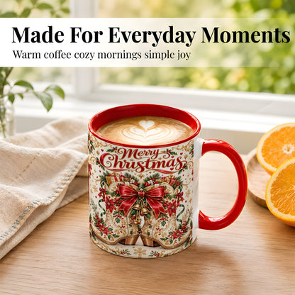 #pl[11oz|Red] Western Holiday Coffee Mug, Cowboy Boots Mug, Ceramic Cup