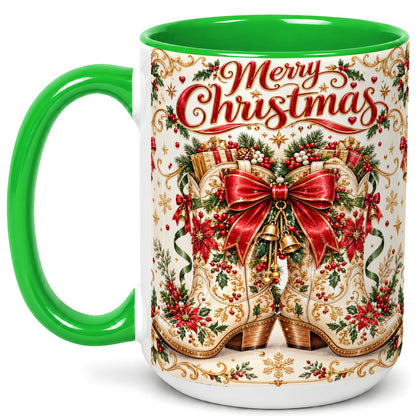 #pl[15oz|Green] Western Holiday Coffee Mug, Cowboy Boots Mug, Ceramic Cup