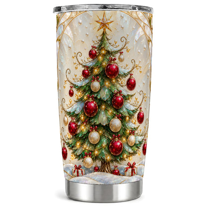 Christmas Tree Tumbler 20oz, Ornament Stainless Steel Travel Cup