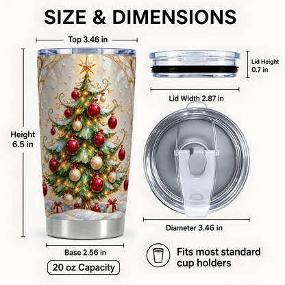 #pl[20oz|Steel] Christmas Tree Tumbler 20oz, Ornament Stainless Steel Travel Cup