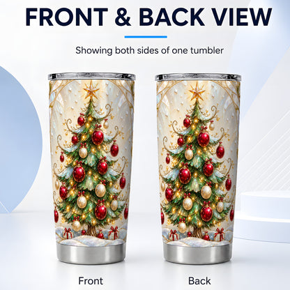#pl[20oz|Steel] Christmas Tree Tumbler 20oz, Ornament Stainless Steel Travel Cup