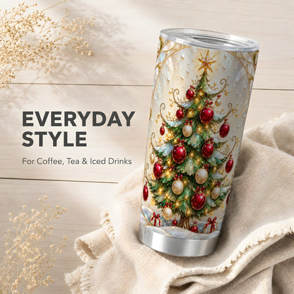 Christmas Tree Tumbler 20oz, Ornament Stainless Steel Travel Cup