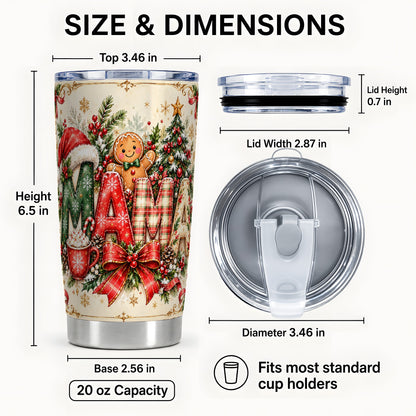 #pl[20oz|Steel] Christmas Mom Tumbler 20oz, Holiday Tumbler, Stainless Steel Travel Cup