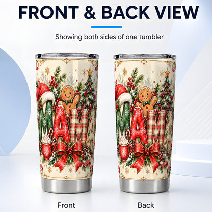 #pl[20oz|Steel] Christmas Mom Tumbler 20oz, Holiday Tumbler, Stainless Steel Travel Cup