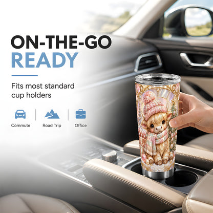Highland Cow Tumbler 20oz, Christmas Tumbler, Stainless Steel Travel Cup