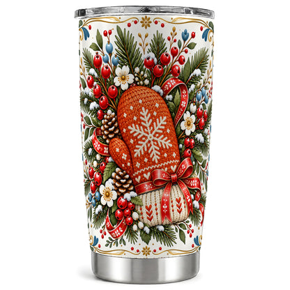 Mittens Tumbler 20oz, Winter Tumbler, Stainless Steel Travel Cup
