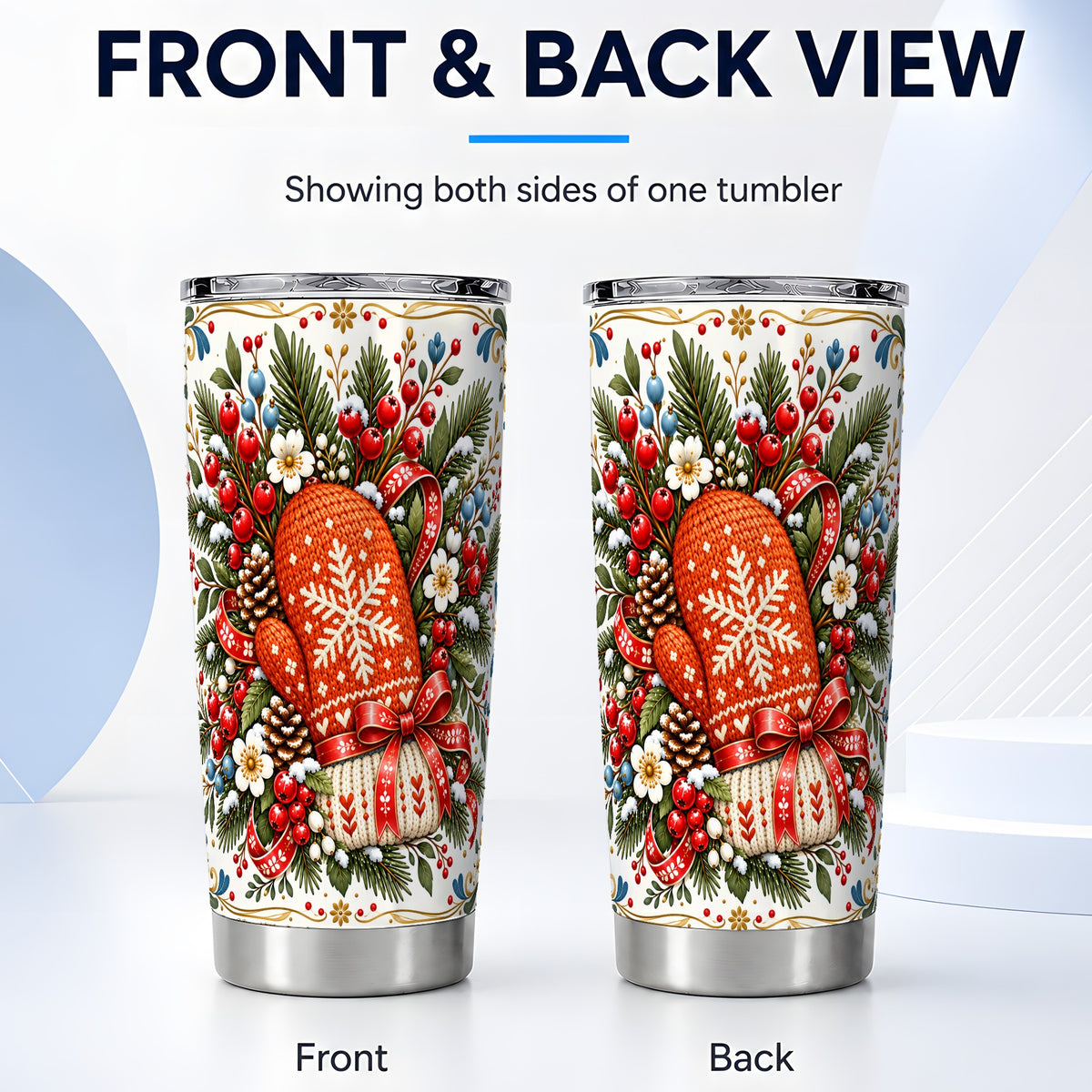 #pl[20oz|Steel] Mittens Tumbler 20oz, Winter Tumbler, Stainless Steel Travel Cup