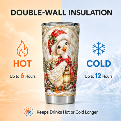 Goose Tumbler 20oz, Christmas Lantern Tumbler, Stainless Steel Travel Cup