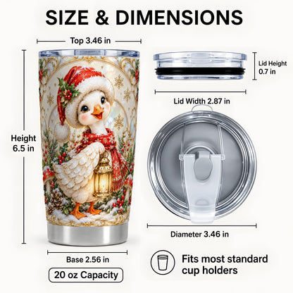 #pl[20oz|Steel] Goose Tumbler 20oz, Christmas Lantern Tumbler, Stainless Steel Travel Cup