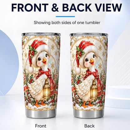 #pl[20oz|Steel] Goose Tumbler 20oz, Christmas Lantern Tumbler, Stainless Steel Travel Cup