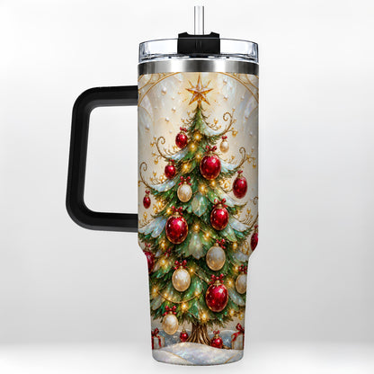 #pl[40oz|Black] Christmas Tree Tumbler 40oz, Ornament Stainless Steel Travel Cup