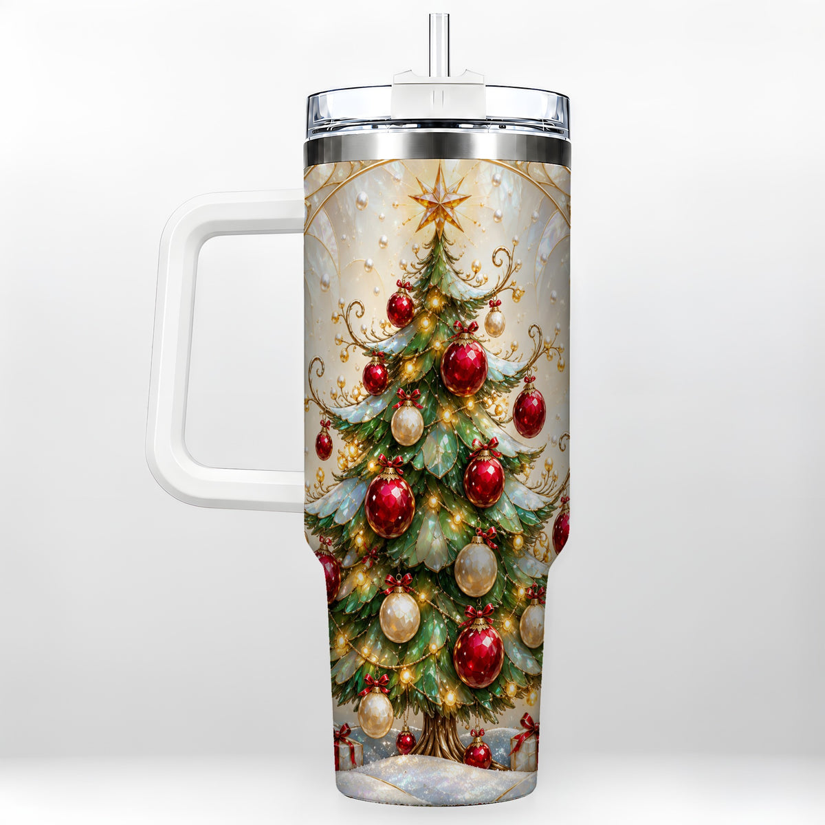 Christmas Tree Tumbler 40oz, Ornament Stainless Steel Travel Cup