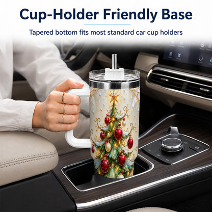 Christmas Tree Tumbler 40oz, Ornament Stainless Steel Travel Cup
