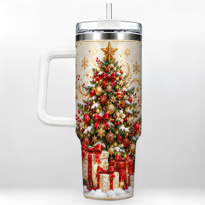 Christmas Tree Tumbler 40oz, Presents Stainless Steel Travel Cup