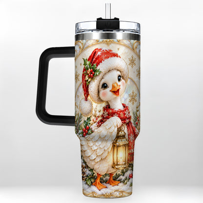 #pl[40oz|Black] Goose Tumbler 40oz, Christmas Lantern Tumbler, Stainless Steel Travel Cup