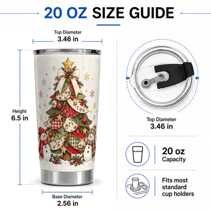 #pl[20oz|Steel] Christmas Tree Snowman Tumbler, 20oz Stainless Steel Holiday Drinkware