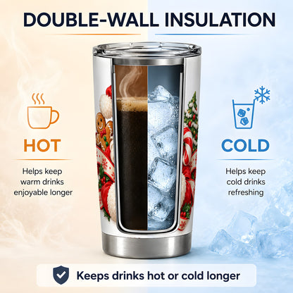 Cool Santa Claus Tumbler, 20oz Stainless Steel Christmas Drinkware