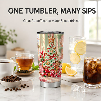 Gingerbread Christmas Cookies 20oz Tumbler, Colorful Holiday Baking Art