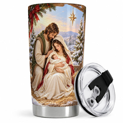 Nativity Scene Tumbler, 20oz Stainless Steel Holy Family Drinkware