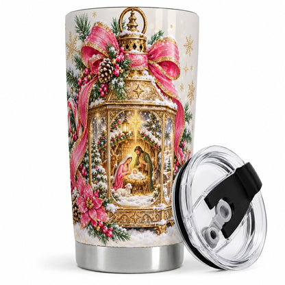 Christmas Nativity Scene 20oz Tumbler, Stainless Steel Holiday Drinkware