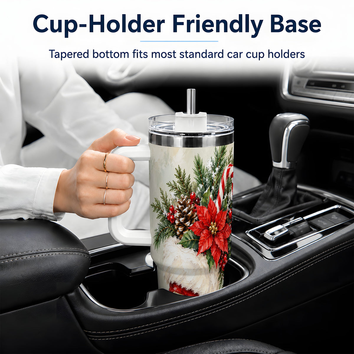 Santa Boot Christmas Tumbler, 40oz Stainless Steel Festive Drinkware