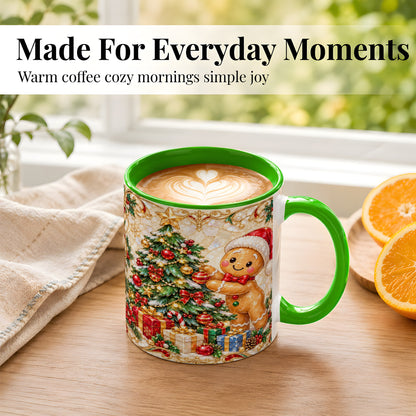 #pl[11oz|Green] Gingerbread Tree Coffee Mug, Christmas Cookie Mug, Ceramic Cup