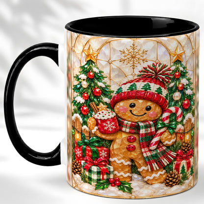 #pl[11oz|Black] Gingerbread Christmas Coffee Mug, Holiday Cookie Mug, Ceramic Cup