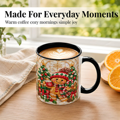 #pl[11oz|Black] Gingerbread Christmas Coffee Mug, Holiday Cookie Mug, Ceramic Cup