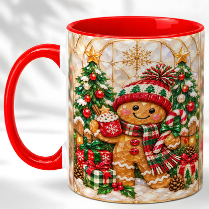Gingerbread Christmas Coffee Mug, Holiday Cookie Mug, Ceramic Cup