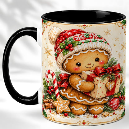 #pl[11oz|Black] Gingerbread Christmas Coffee Mug, Holiday Cookie Mug, Ceramic Cup