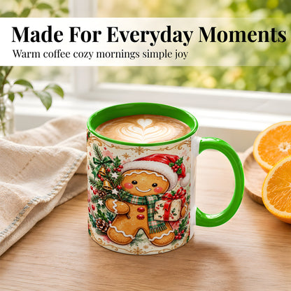 #pl[11oz|Green] Gingerbread Tree Coffee Mug, Christmas Cookie Mug, Ceramic Cup