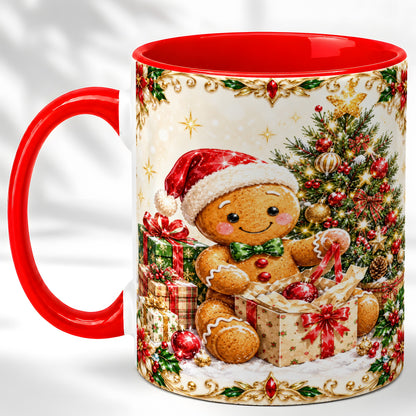 Gingerbread Christmas Coffee Mug, Holiday Gingerbread Mug, Ceramic Cup