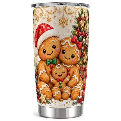 Ornate Gingerbread Tumbler 20oz, Family Tumbler, Stainless Steel Travel Cup