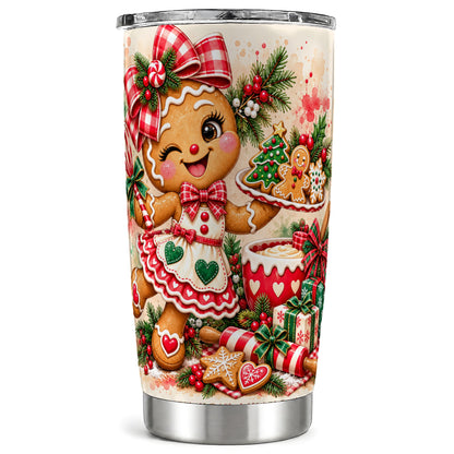 Baker Tumbler 20oz, Christmas Tumbler, Stainless Steel Travel Cup