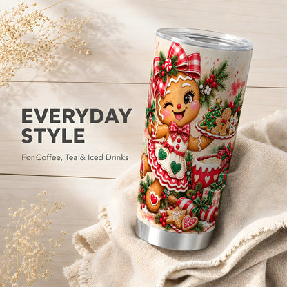 Baker Tumbler 20oz, Christmas Tumbler, Stainless Steel Travel Cup