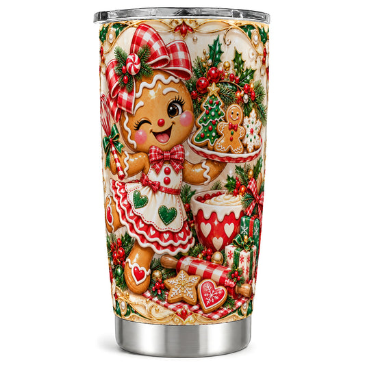 Baker Tumbler 20oz, Holiday Tumbler, Stainless Steel Travel Cup