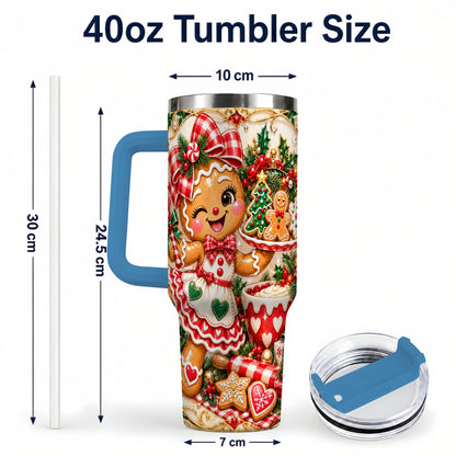 #pl[40oz|Blue] Baker Tumbler 40oz, Holiday Tumbler, Stainless Steel Travel Cup