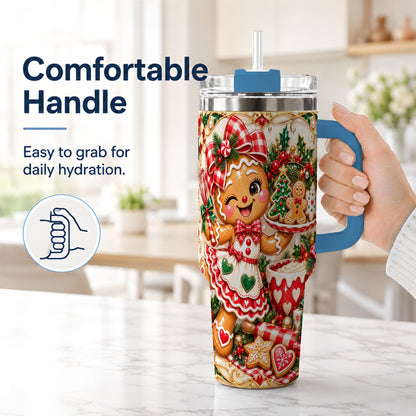 #pl[40oz|Blue] Baker Tumbler 40oz, Holiday Tumbler, Stainless Steel Travel Cup