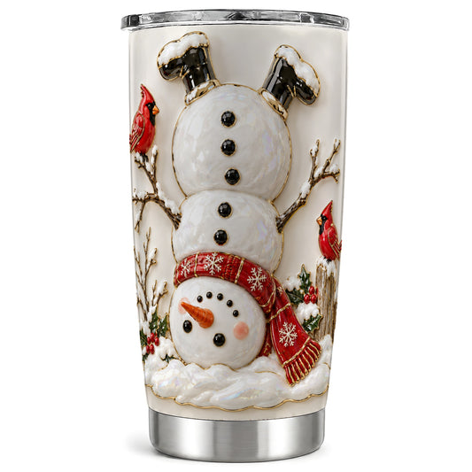 Snowman Tumbler 20oz, Cardinal Tumbler, Stainless Steel Travel Cup