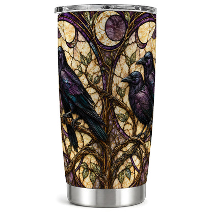 Raven Moon Tumbler 20oz, Raven Tumbler, Stainless Steel Travel Cup