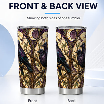 #pl[20oz|Steel] Raven Moon Tumbler 20oz, Raven Tumbler, Stainless Steel Travel Cup