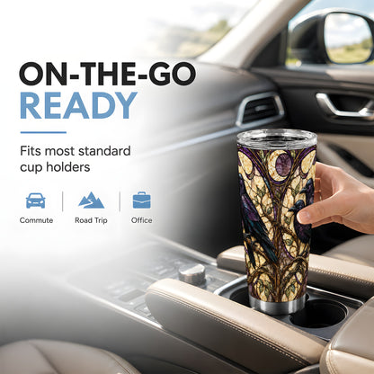 Raven Moon Tumbler 20oz, Raven Tumbler, Stainless Steel Travel Cup