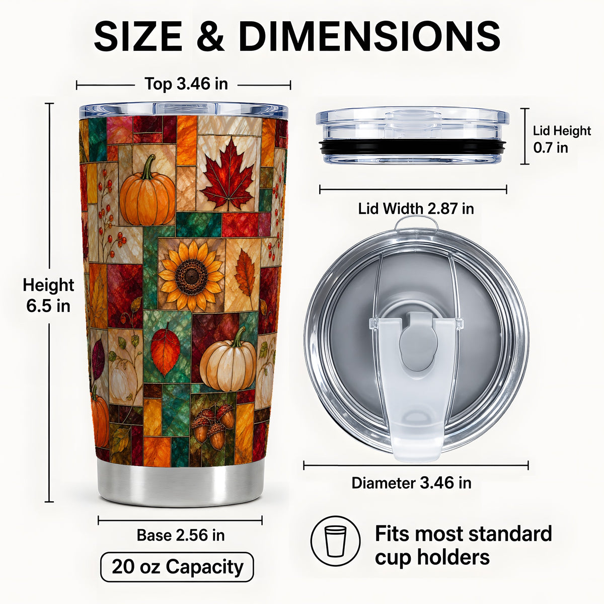 #pl[20oz|Steel] Autumn Tumbler 20oz, Pumpkin Leaf Tumbler, Stainless Steel Travel Cup