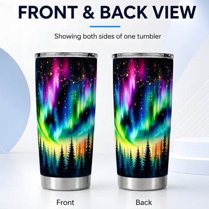 #pl[20oz|Steel] Aurora Tumbler 20oz, Forest Tumbler, Stainless Steel Travel Cup