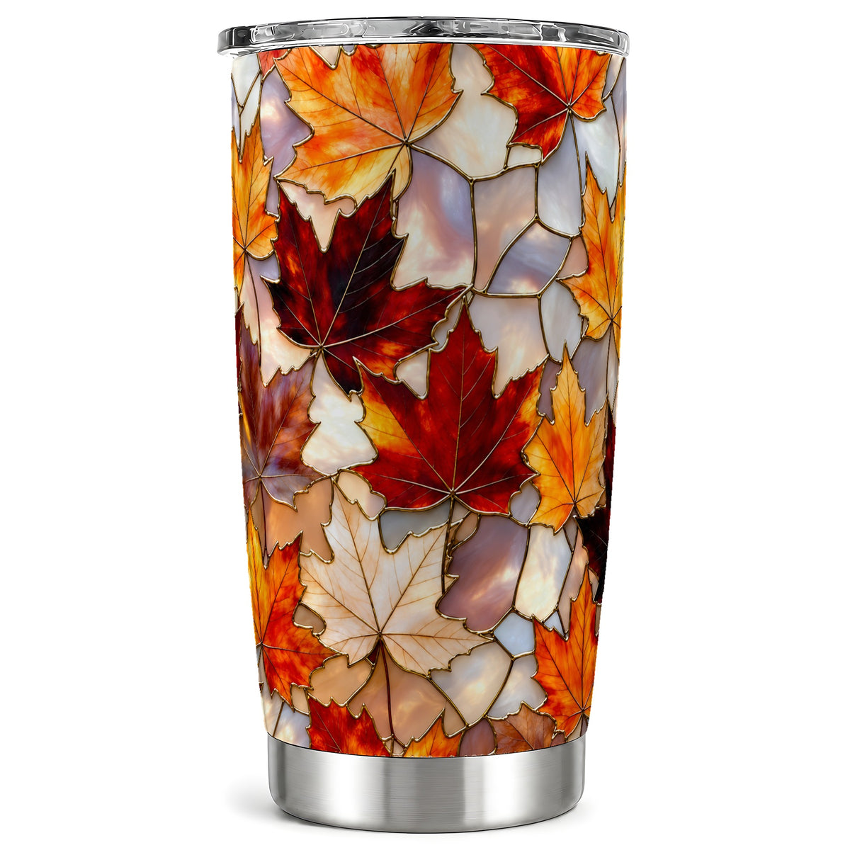 Maple Leaf Tumbler 20oz, Autumn Tumbler, Stainless Steel Travel Cup