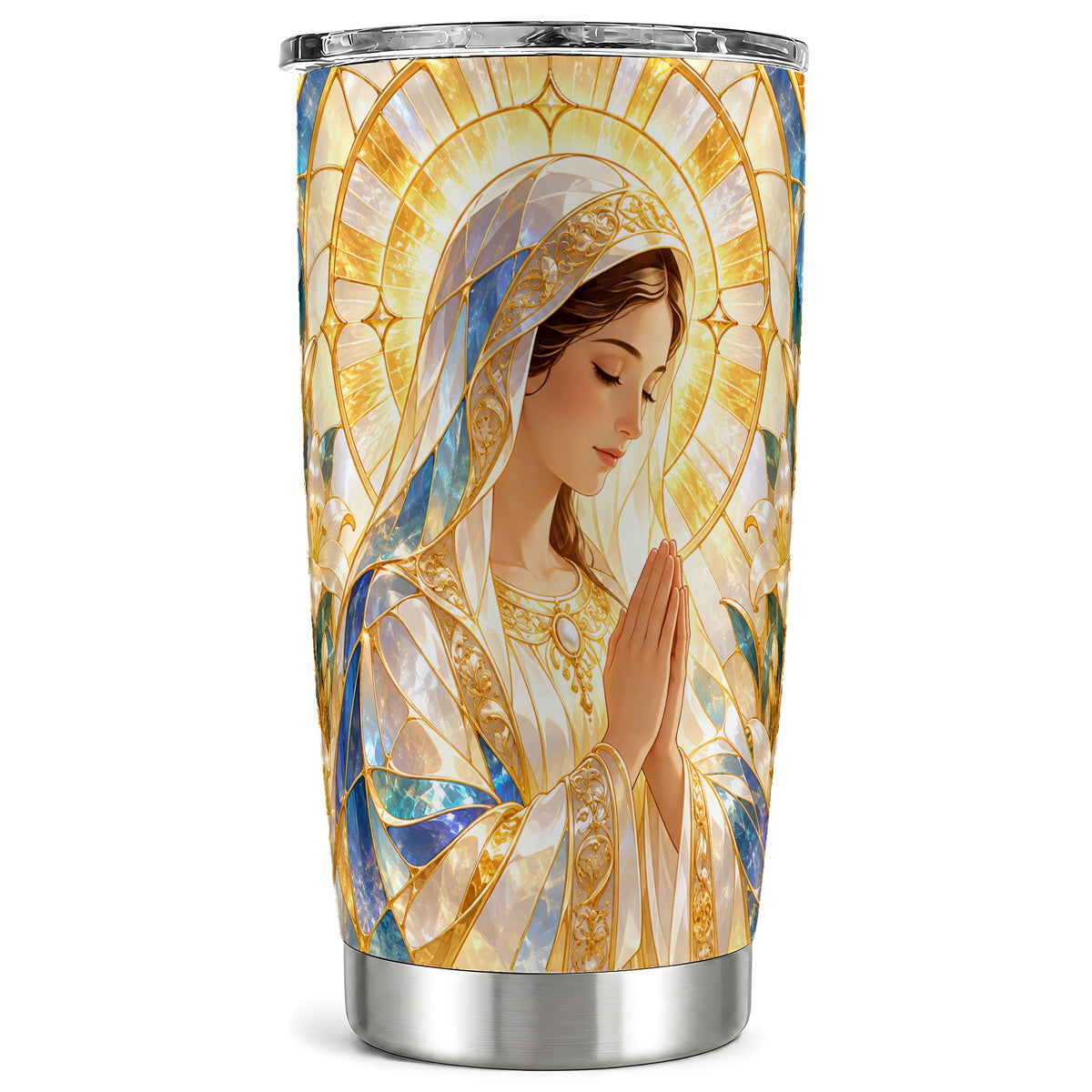 Praying Mother Tumbler 20oz, Faith Tumbler, Stainless Steel Travel Cup