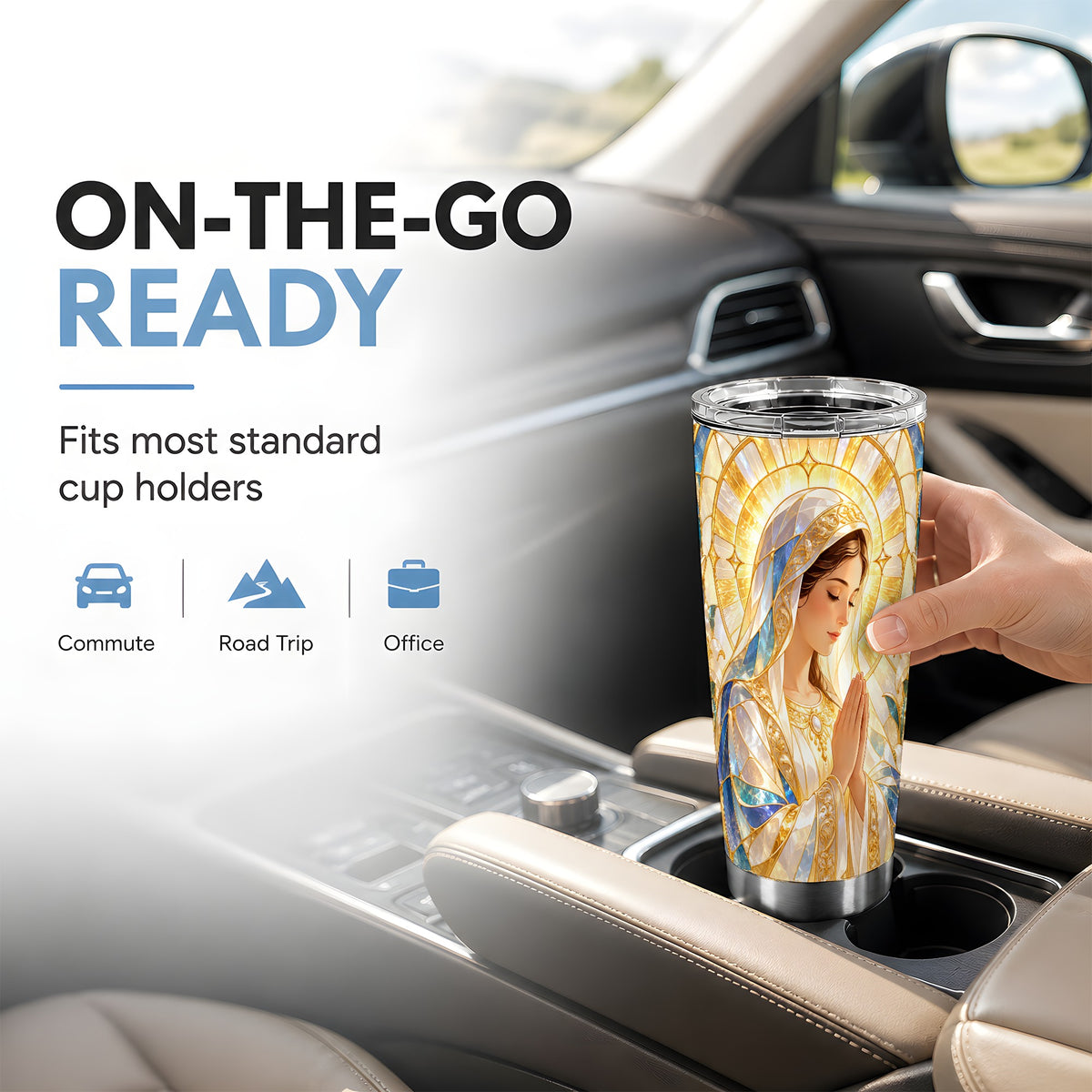 Praying Mother Tumbler 20oz, Faith Tumbler, Stainless Steel Travel Cup